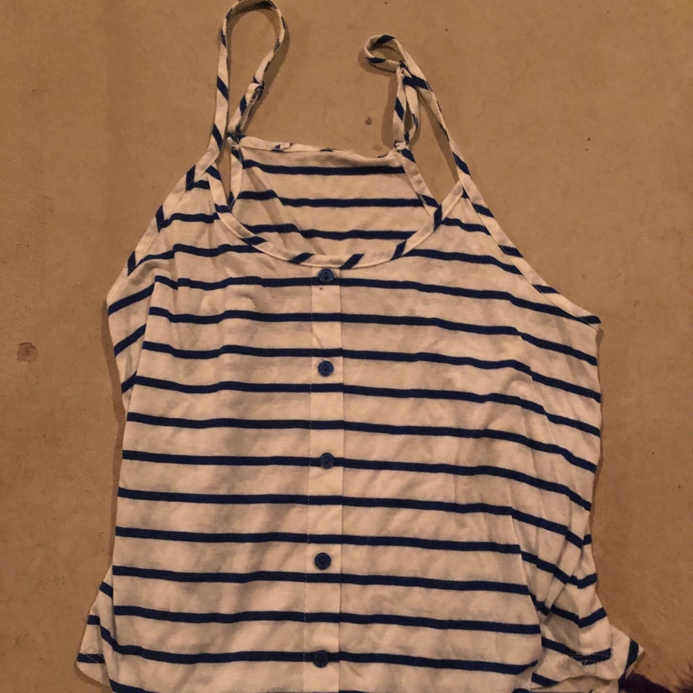 ⭐️Blue and White Striped Tank Top